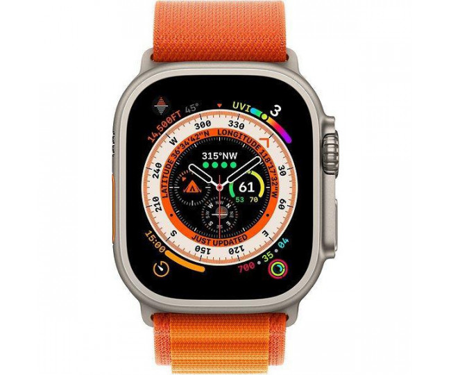 Apple Watch Ultra GPS + Cellular 49mm Titanium Case Orange Alpine Loop - Medium (MQEU3/MQFL3) б/у